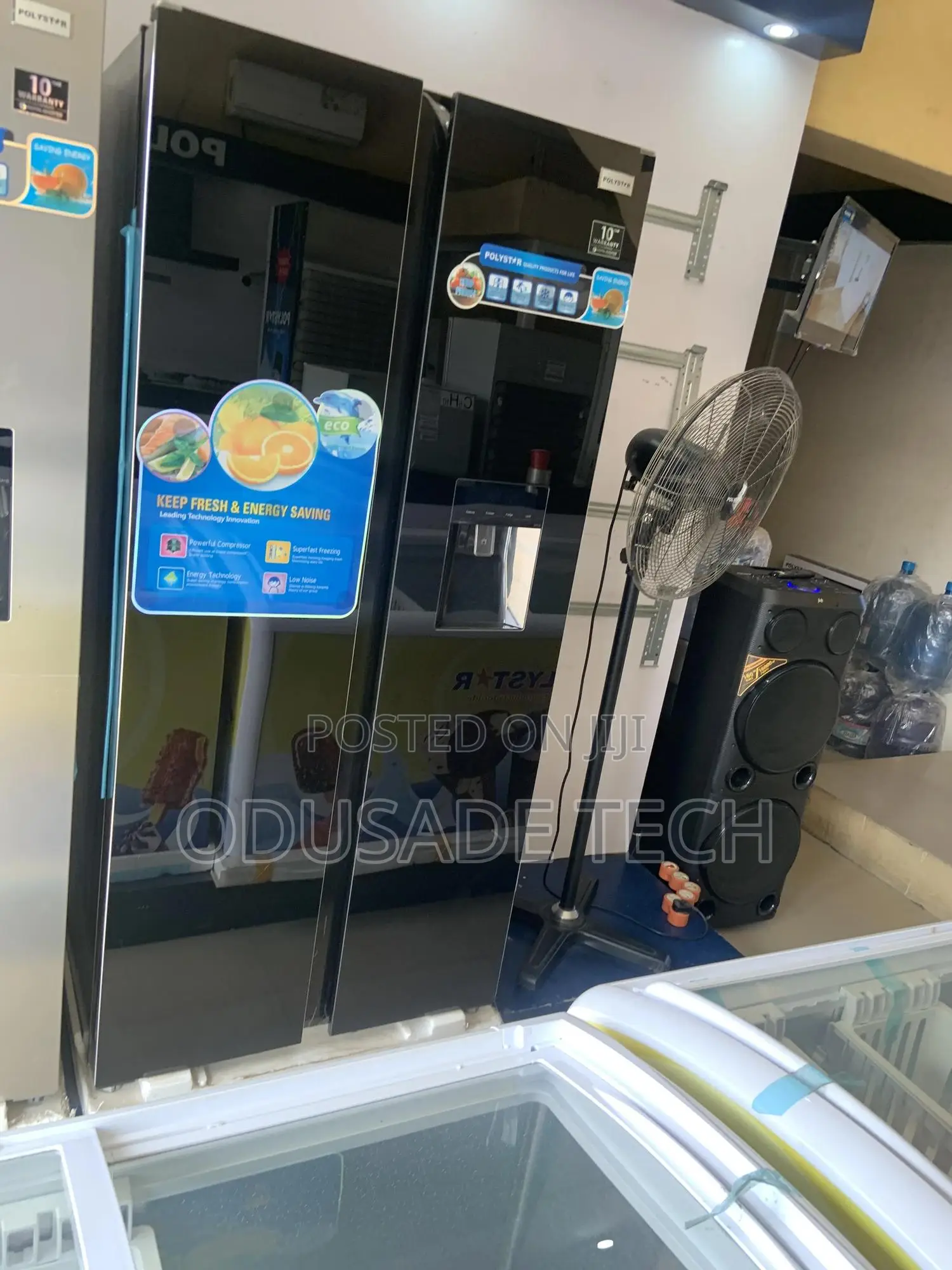 Polystar(Inv) 436L Side by Side Refigerator With Dispenser
