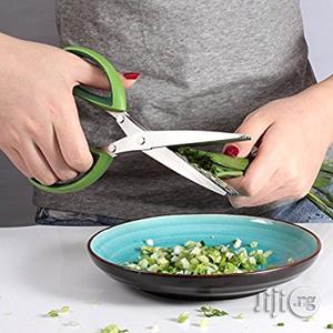 5 Blades Herb Scissors With Cleaning Brush