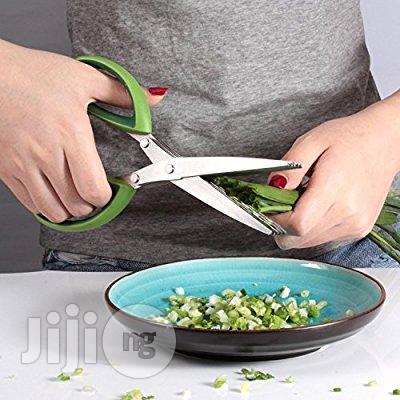 5 Blades Herb Scissors With Cleaning Brush