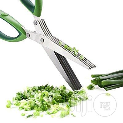 5 Blades Herb Scissors With Cleaning Brush