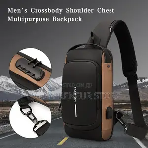 Anti-Theft Biker Bag Crossbag With Usb Port and Lock