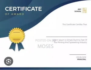 Certificate and Award