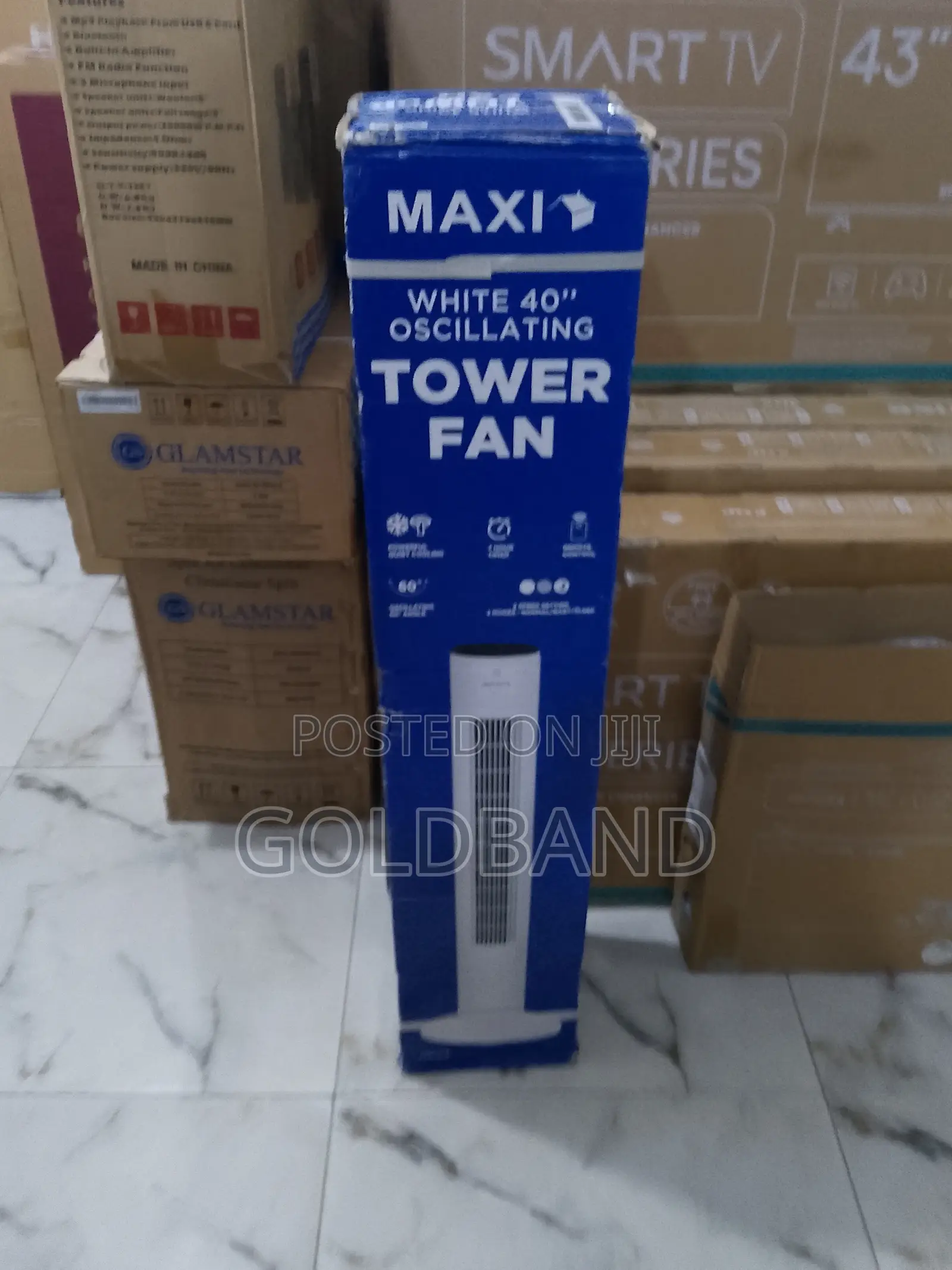 Maxi 40" Oscillating Tower Fan With Adjustable Settings