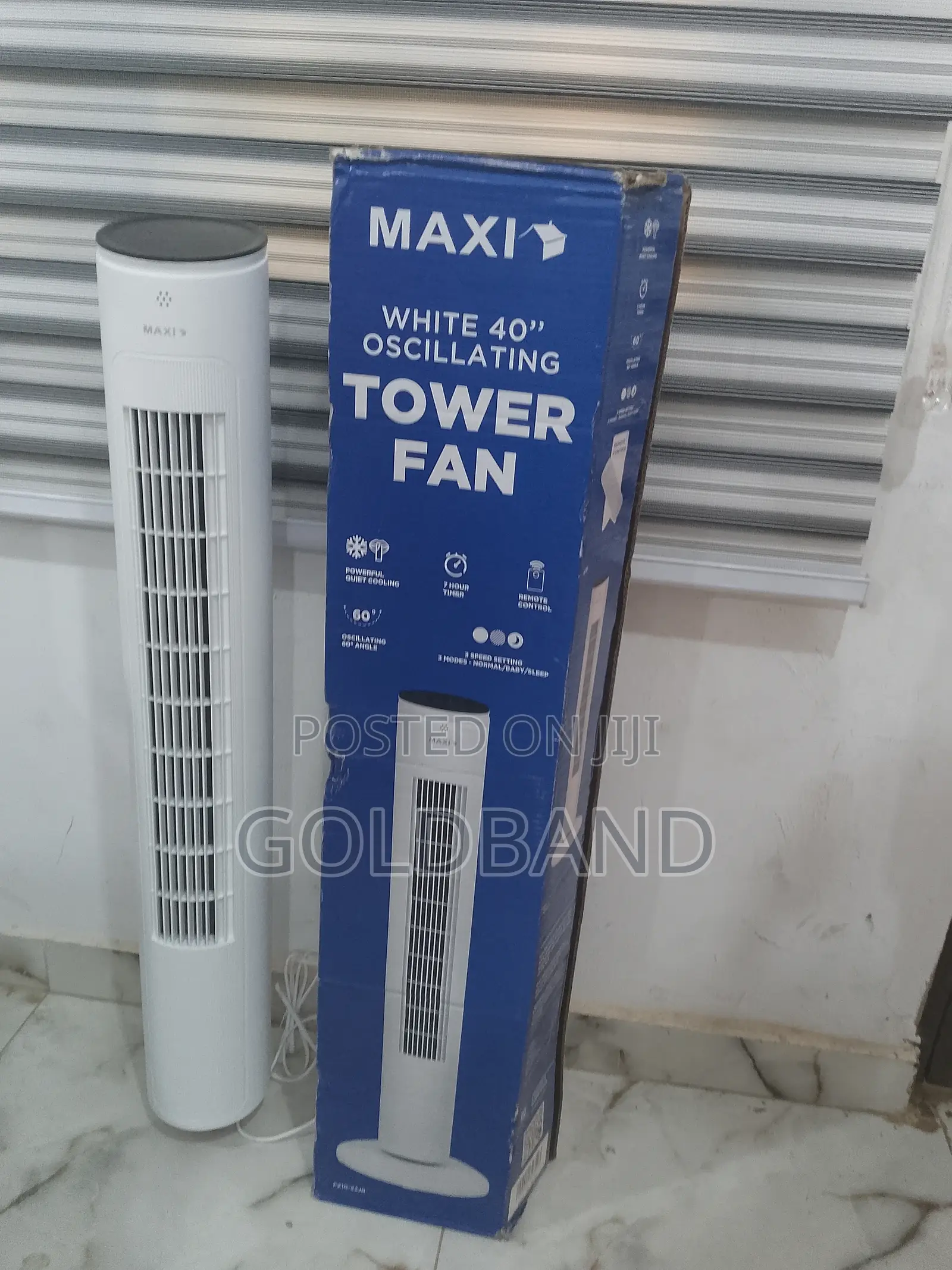 The Ideal 40" Maxi White Oscillating Tower Fan