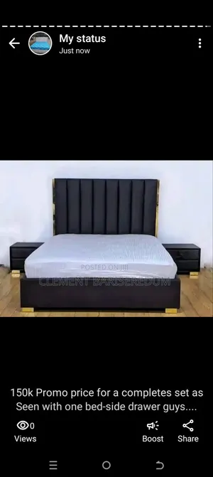 High Quality Padded Bed-flame
