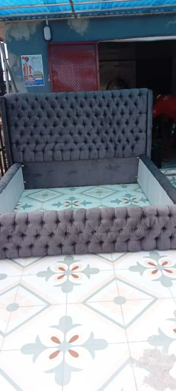 High Quality Padded Bed-flame