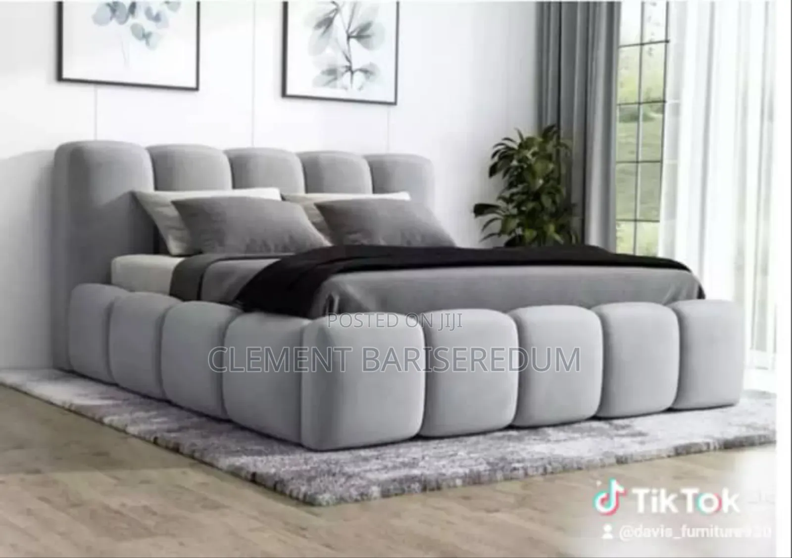 High Quality Padded Bed-flame