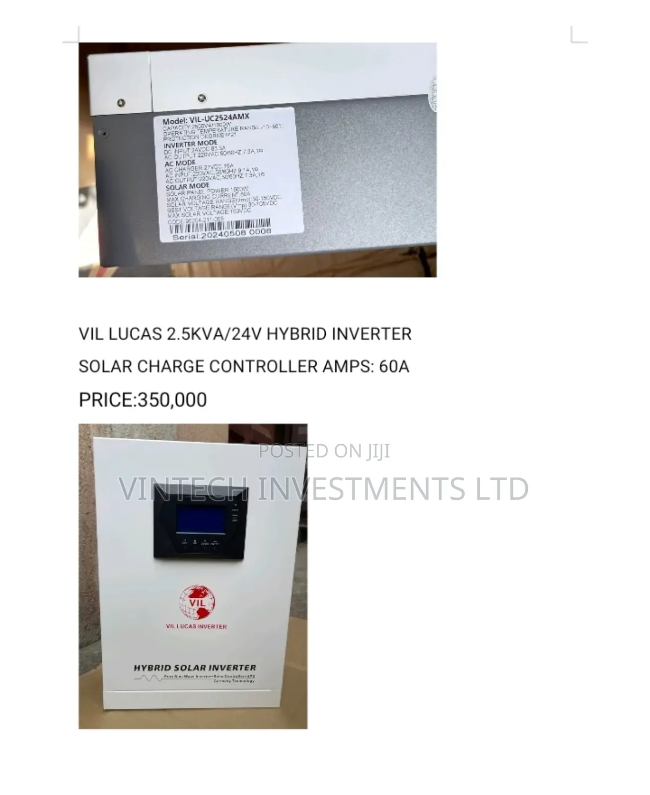 VIL LUCAS 2.5 Kva Hybrid