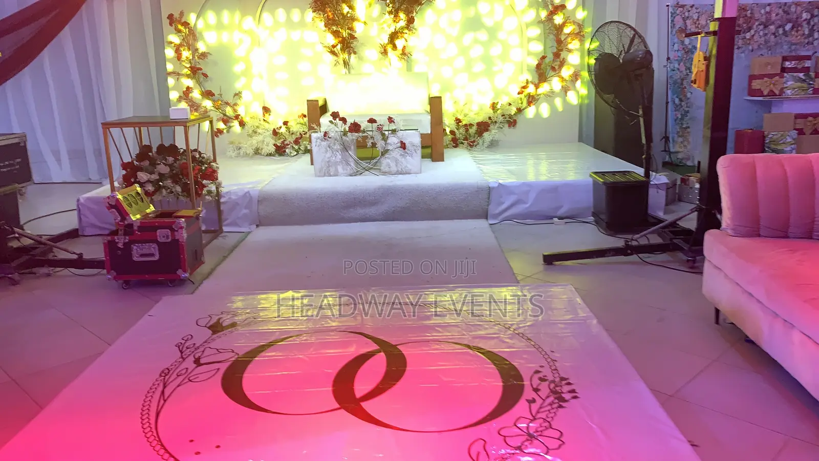 Traditional With Reception Wedding Decor With Full Lighting