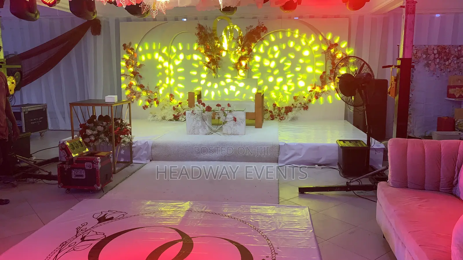 Traditional With Reception Wedding Decor With Full Lighting