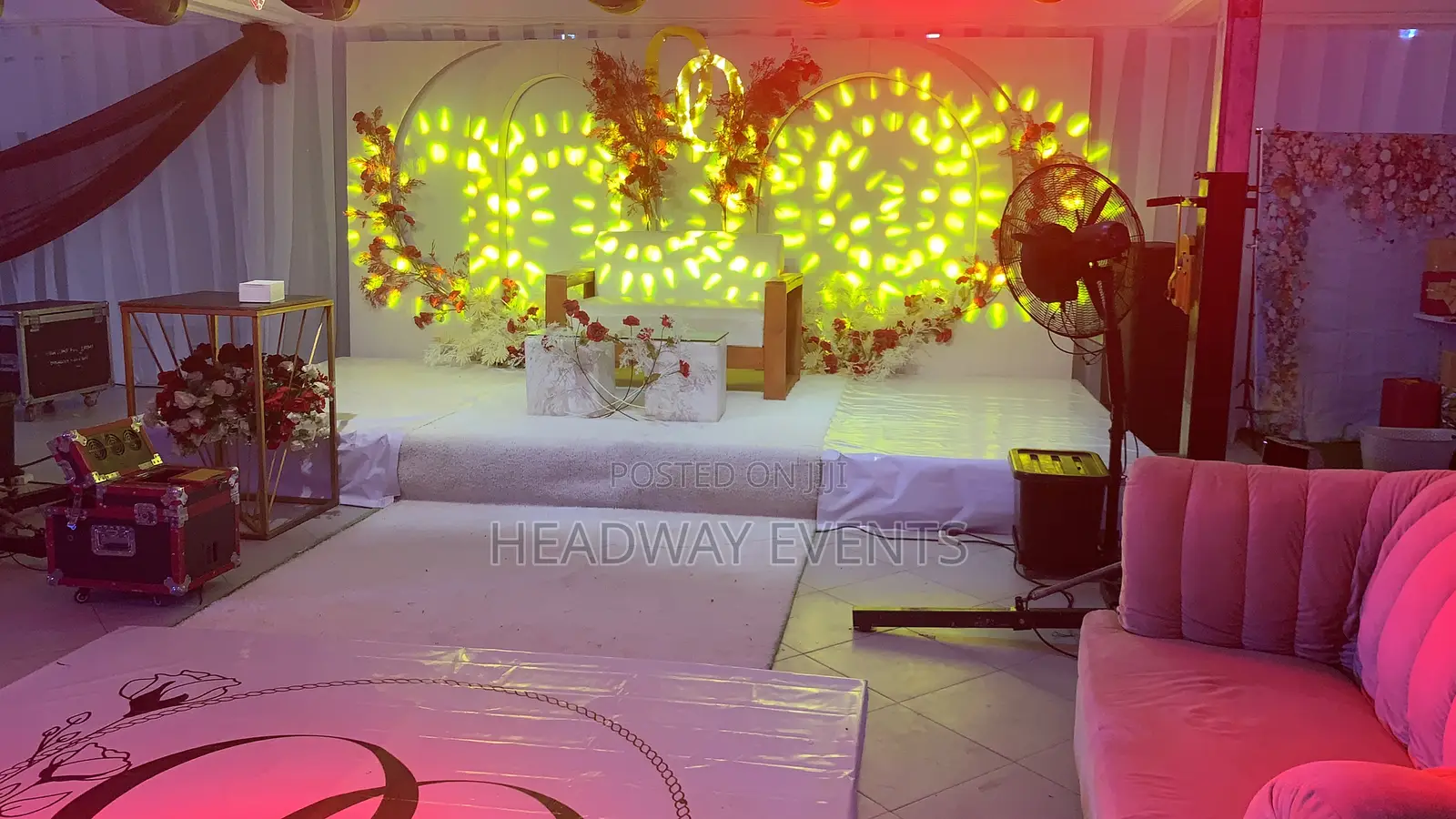 Traditional With Reception Wedding Decor With Full Lighting