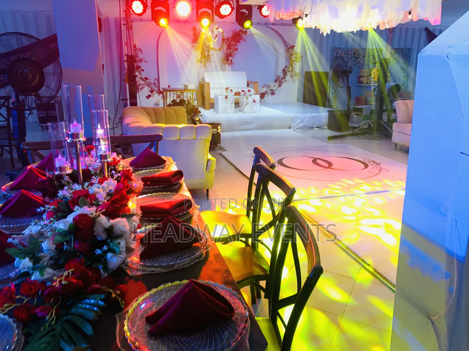 Traditional With Reception Wedding Decor With Full Lighting