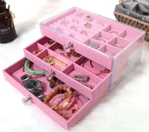 3-Drawer Acryic Jewelry Box Organizer