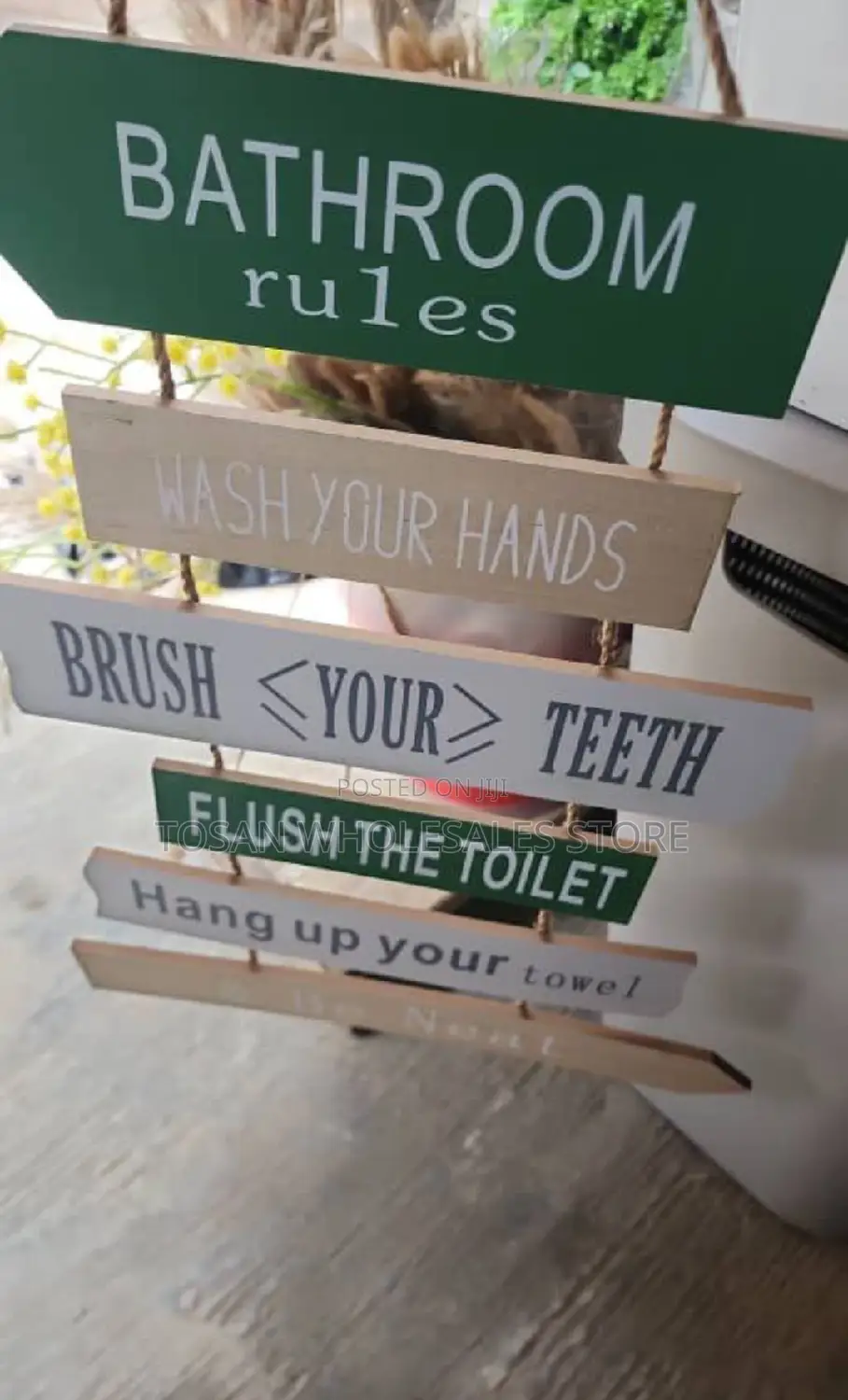 Bathroom Rules Plaque