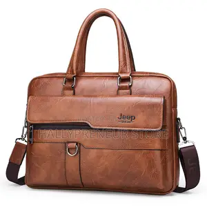 High Quality Men Briefcases Laptop Leather Office Bag