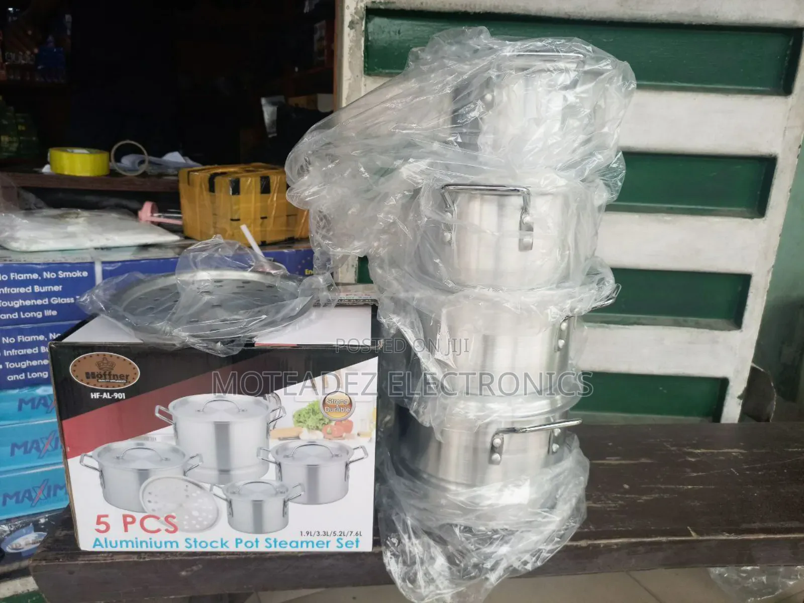 5pcs High Quality Aluminium Stock Pot Steamer Cookware Set