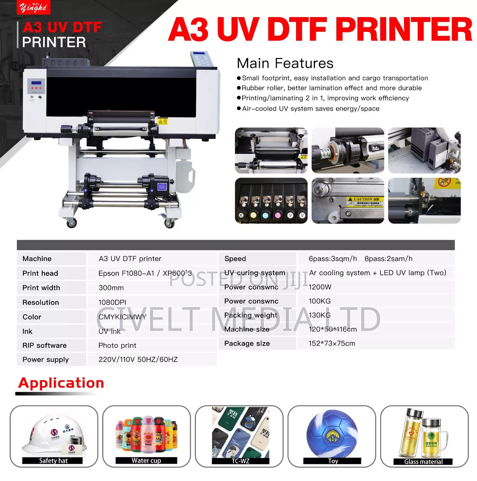 A3 Uv DTF With I3200 Printhead