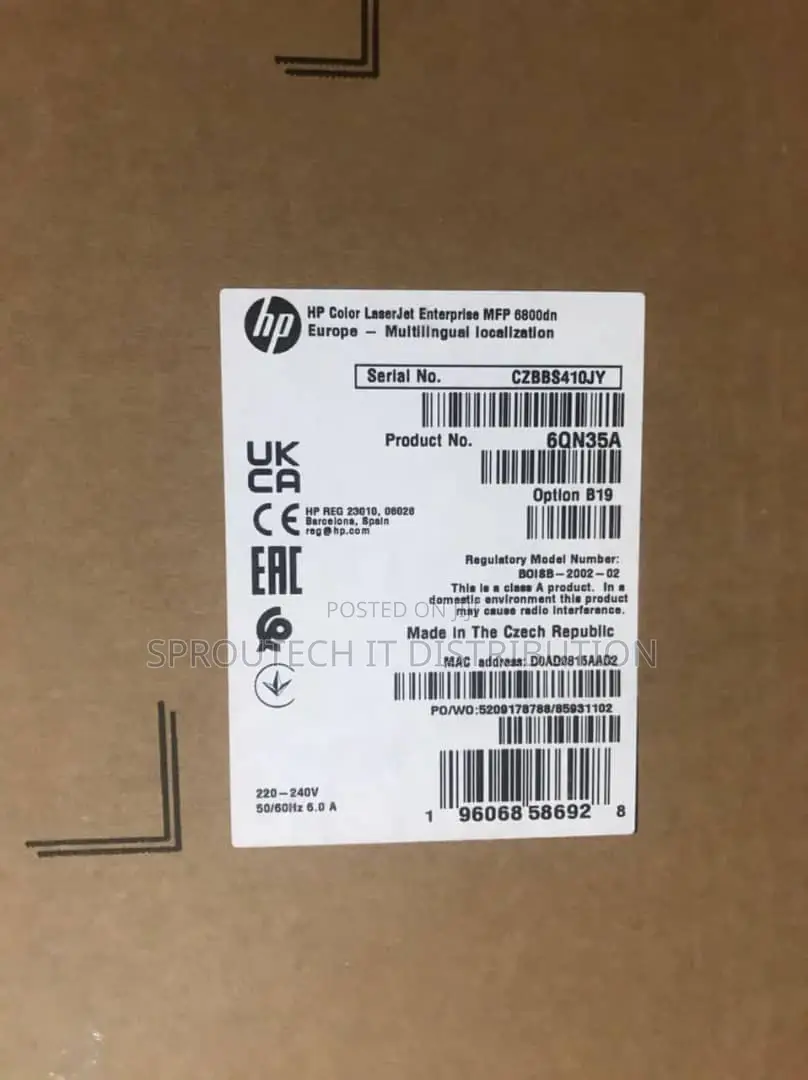 HP Colour Laserjet Enterprise MFP 6800dn A3+