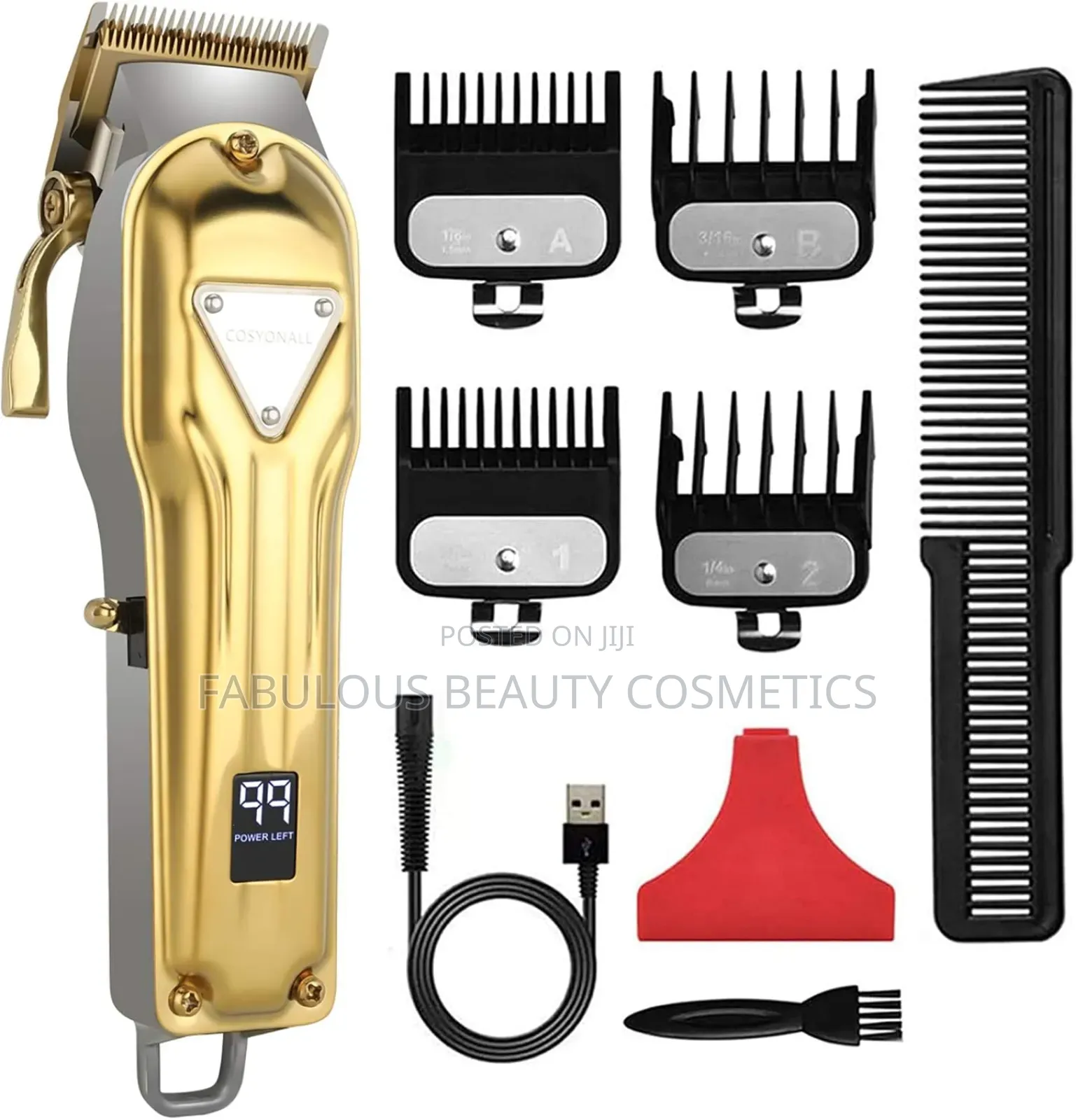 VGR v-140 Hair Clipper for Men, Gold .