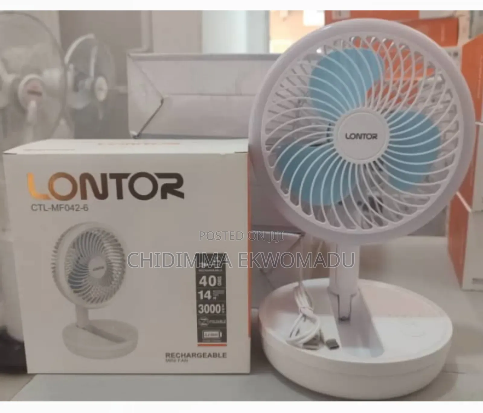 Lontor Rechargeable Foldable Mini Fan CTL-Mf042-6