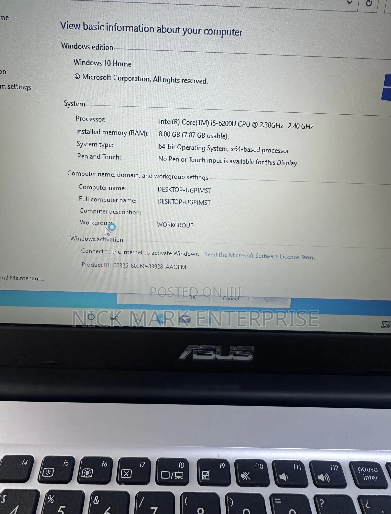 Laptop Asus F550CC 8GB Intel Core i5 HDD 1T