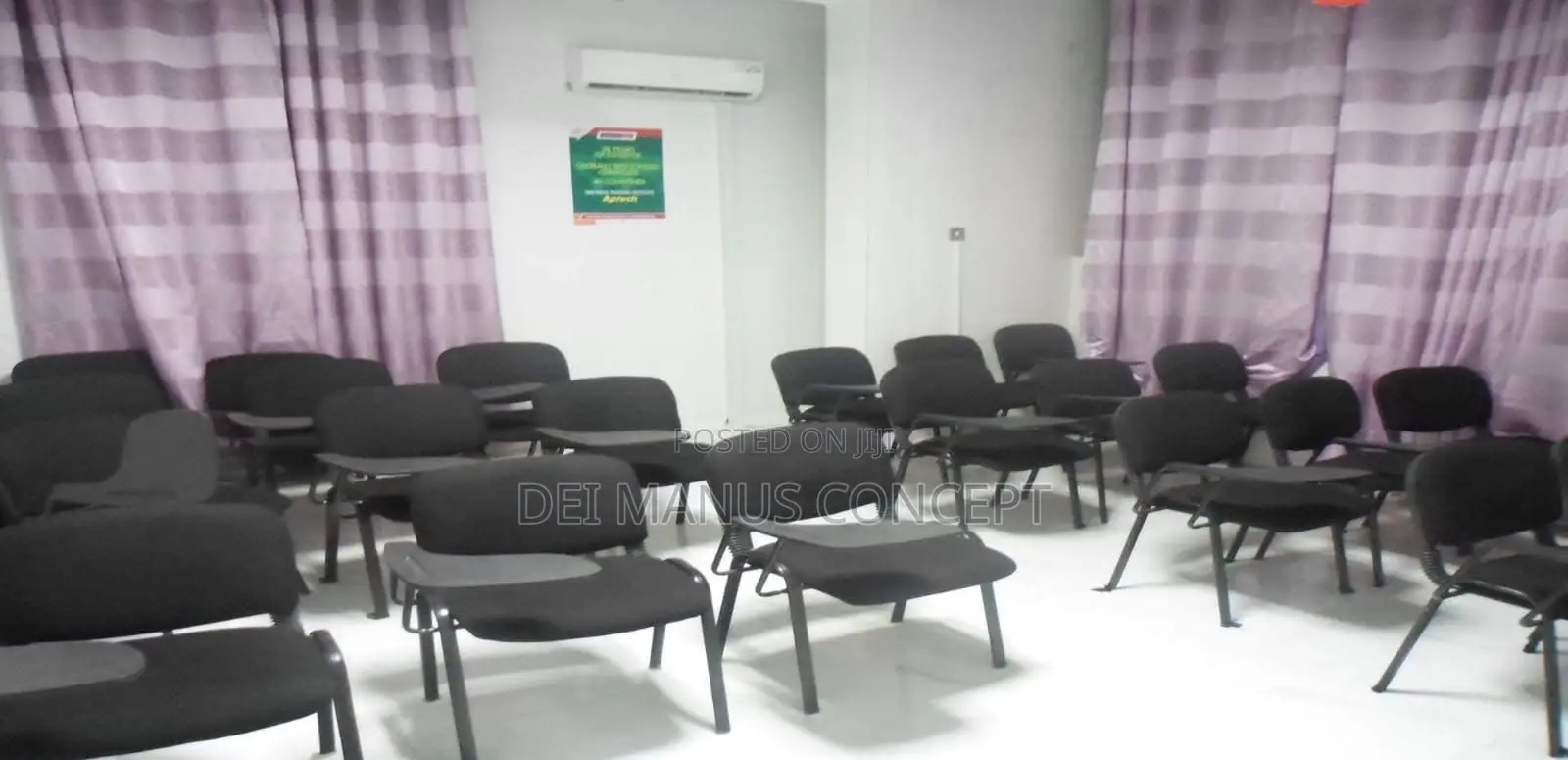Reading Chair With Writing Pad for School Computer Training