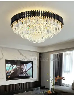 Crystal Luxury Flush Chandelier Light, Promo Price