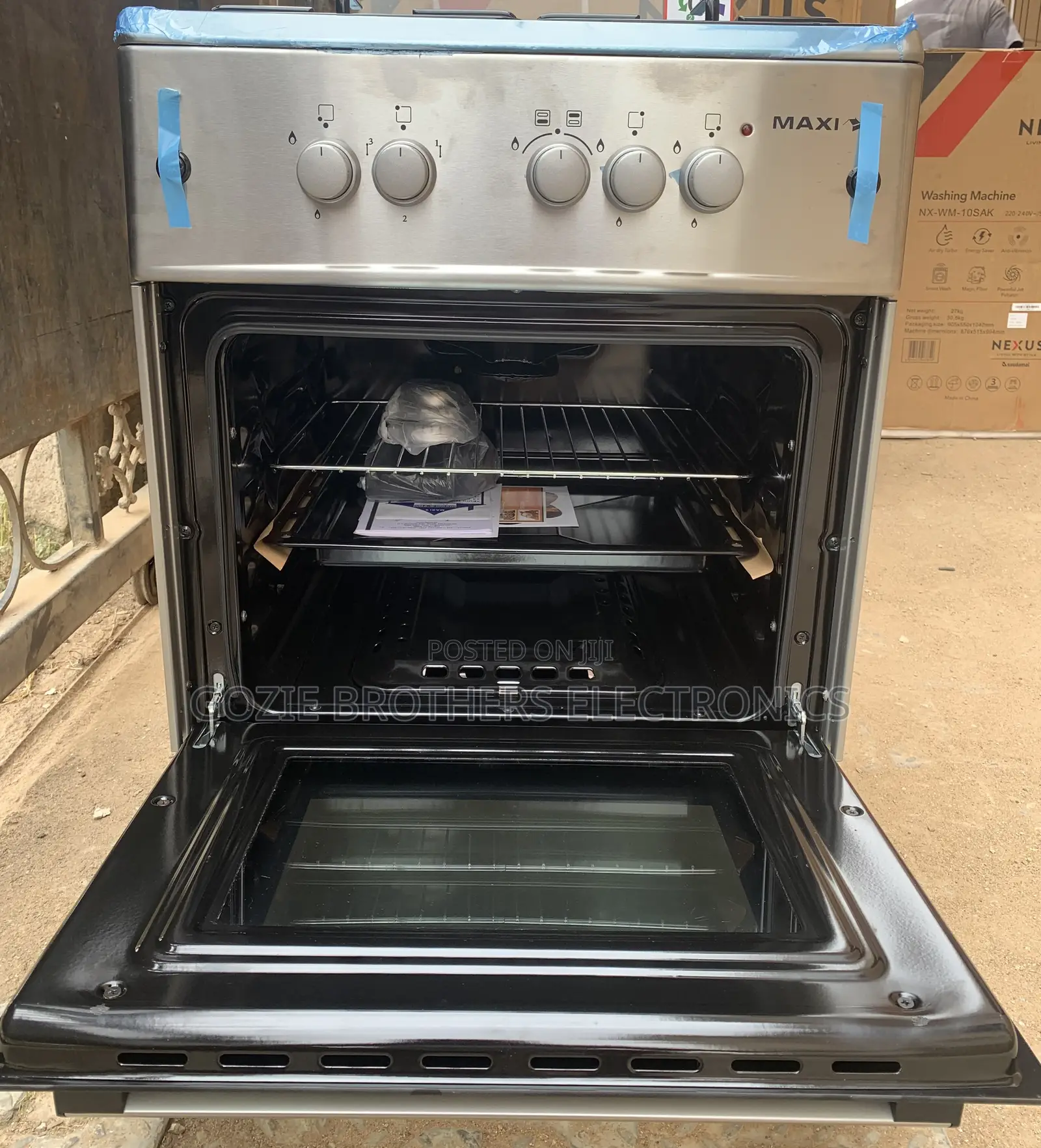 Maxi 3g/1e Standing Gas Cooker With Oven Size 60 X 60