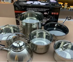 High Quality Stainless Steel Pot Set With Kettle