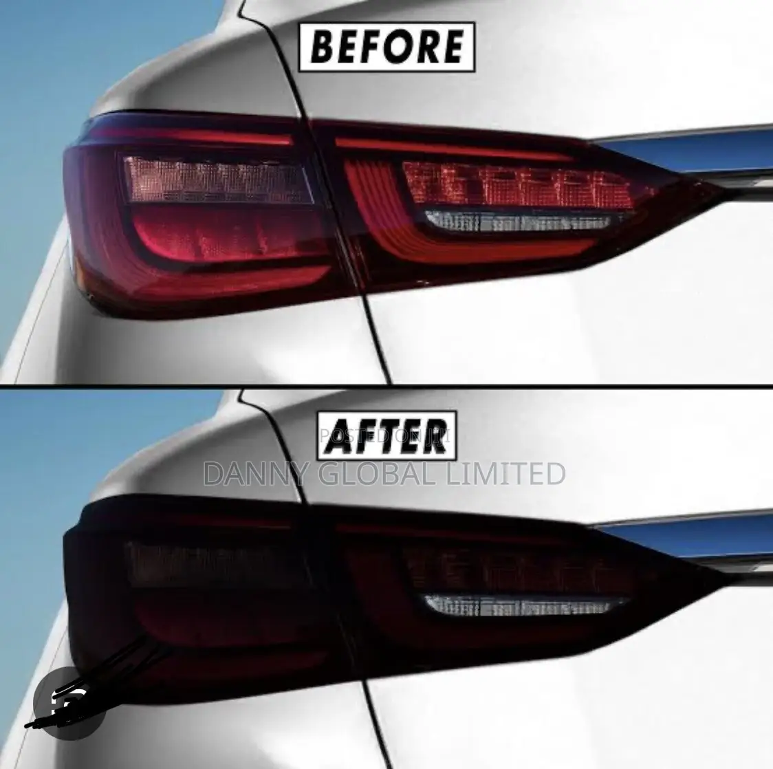 Universal Headlight With Back Lights Tinted Material