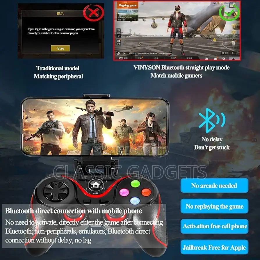 V8 Wireless Game Controller for PC/iPhone/Android