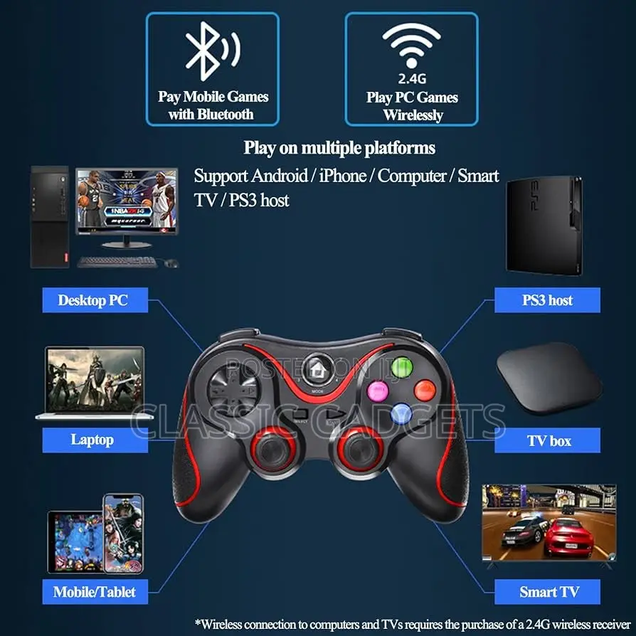 V8 Wireless Game Controller for PC/iPhone/Android