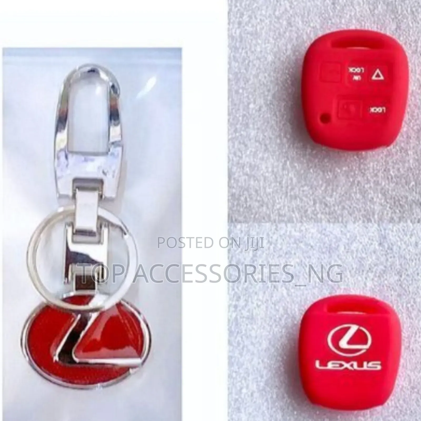 Red Key Holder and Key Case for Lexus Model
