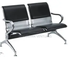 2 in 1 Reception/Airport Awaiting Chair With Leather Back.
