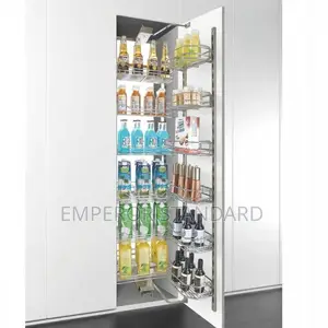 Pantry Modern Kitchen Tall Unit Basket Wide Pull Out Cabinet