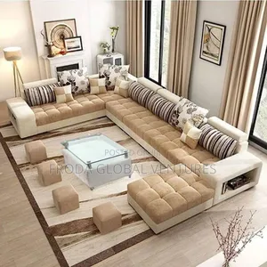 Beautify Your Home With Classis U-Shape Sofa,Table,Stools. Awu2