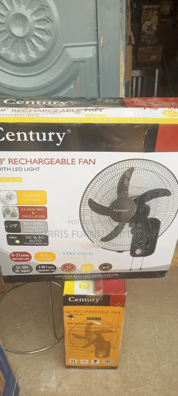 Rechargeable 18 Century Wall Fan