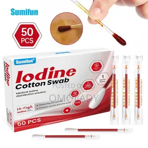 Sumifun Iodine Cotton Swab - 50pcs