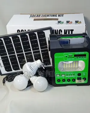 Portable Solar Lighting Kits With FM Radio, Bulbs