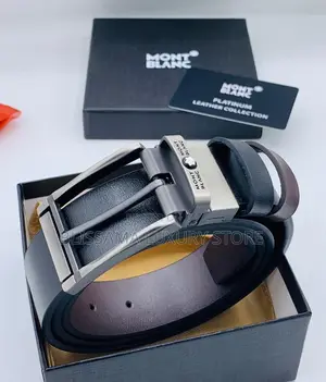 Quality Mont Blanc Leather Waist Belts