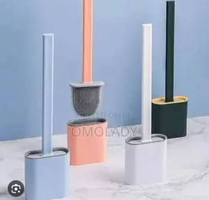 Silicone Toilet Brush With Slim Holder