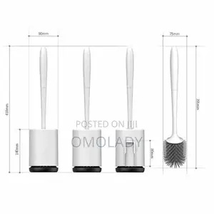 Silicone Toilet Brush With Slim Holder