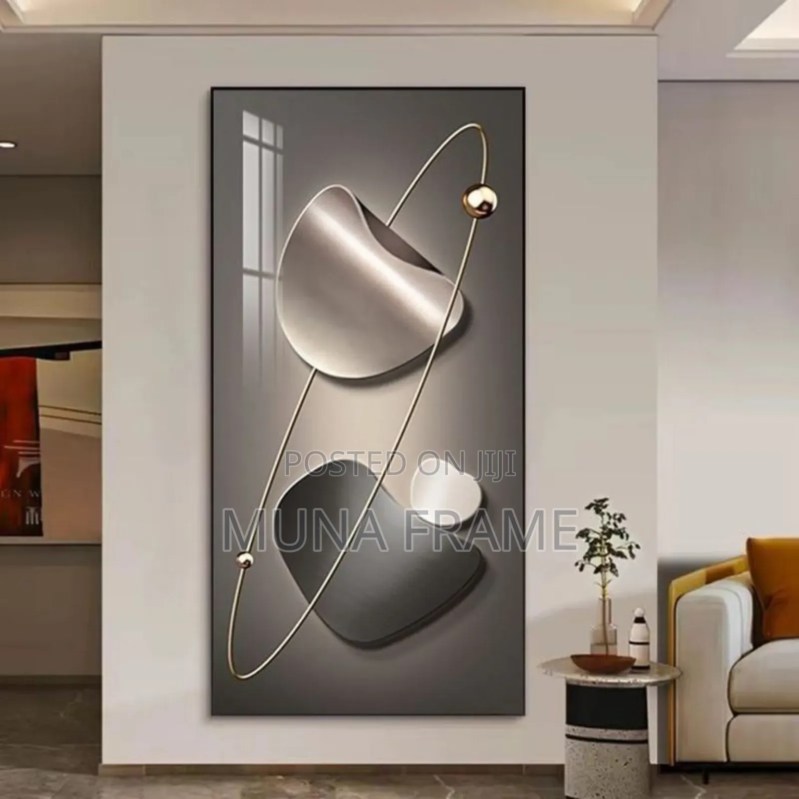 Abstract Wall Design Artwork Acrylic Glass Frame