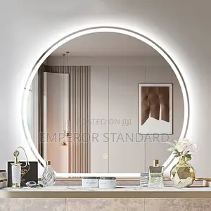 Dripex Bathroom Mirror With Lighting, Round LED 