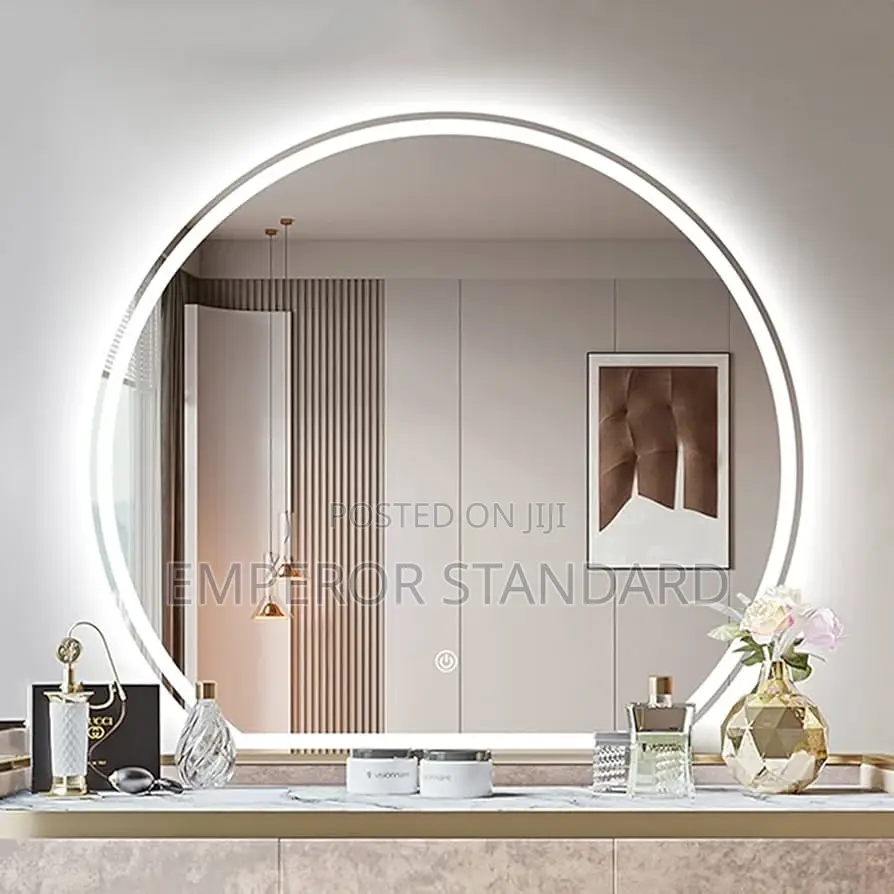 Dripex Bathroom Mirror With Lighting, Round LED 