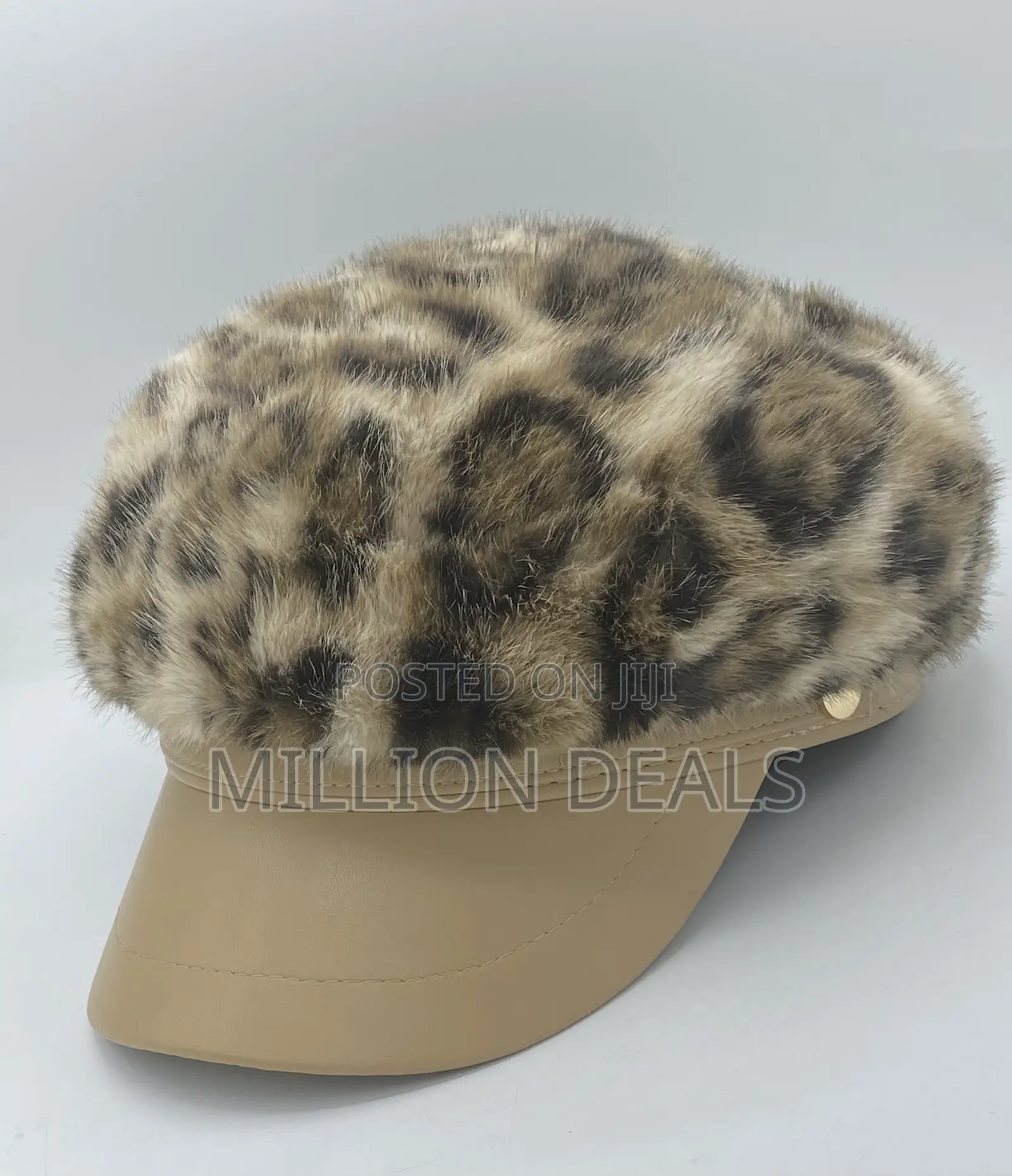 Fur Luxe Tortoise Print Men’S Cap