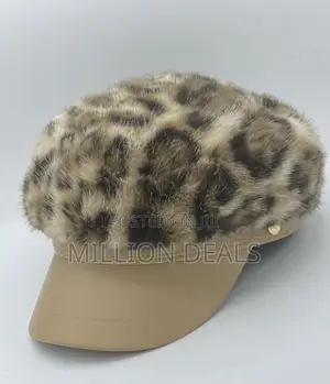 Fur Luxe Tortoise Print Men’S Cap