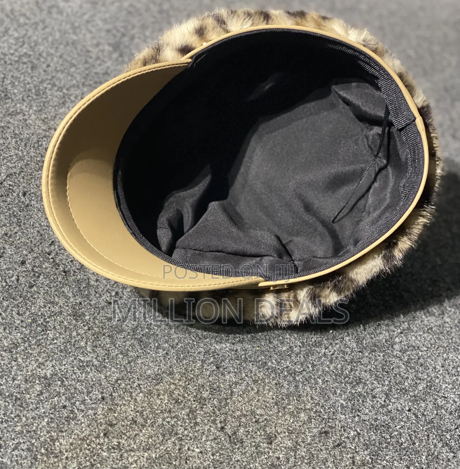 Fur Luxe Tortoise Print Men’S Cap