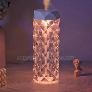 1l Crystal Humidifier Usb Air Purifier Diffuser Night Lamp