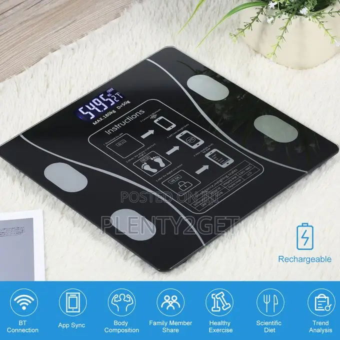 Multi-Functional Rechargeble BT Intelligent Weight Scale